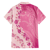 Heiva i Tahiti Hawaiian Shirt Tahitian Tiare Maori Cowrie Lei Pink