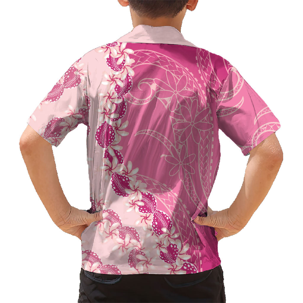 Heiva i Tahiti Hawaiian Shirt Tahitian Tiare Maori Cowrie Lei Pink