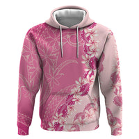 Heiva i Tahiti Hoodie Tahitian Tiare Maori Cowrie Lei Pink
