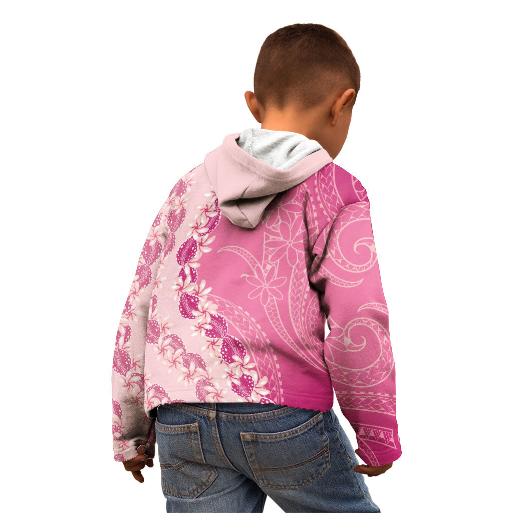 Heiva i Tahiti Kid Hoodie Tahitian Tiare Maori Cowrie Lei Pink