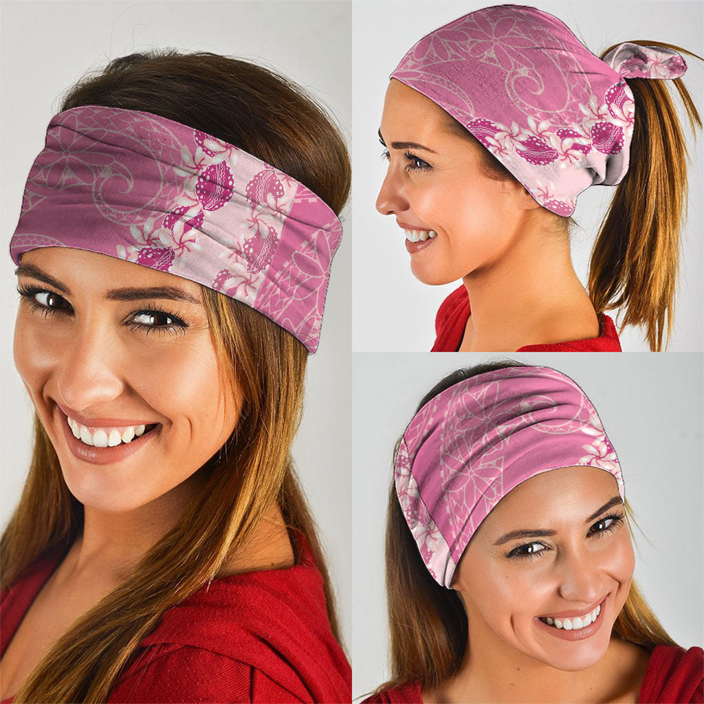 Heiva i Tahiti Neck Gaiter Tahitian Tiare Maori Cowrie Lei Pink