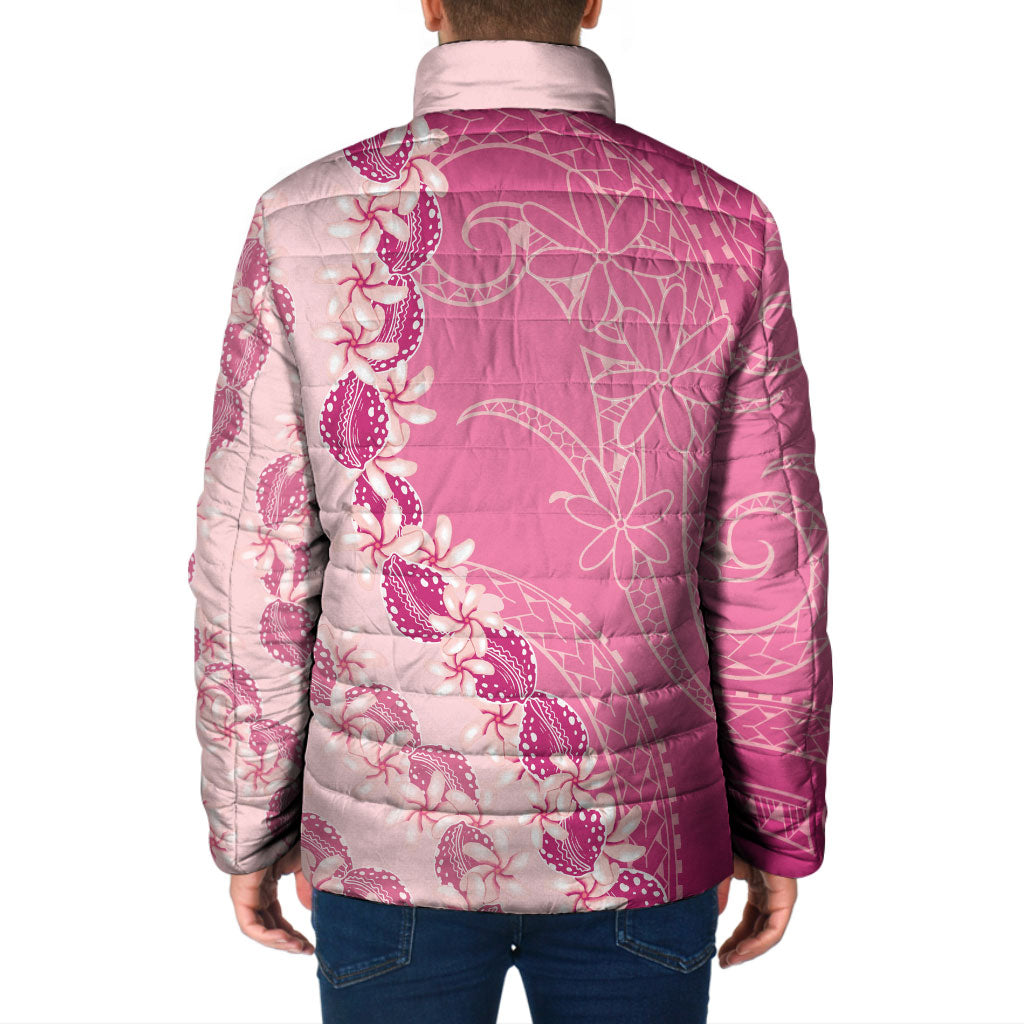 Heiva i Tahiti Padded Jacket Tahitian Tiare Maori Cowrie Lei Pink