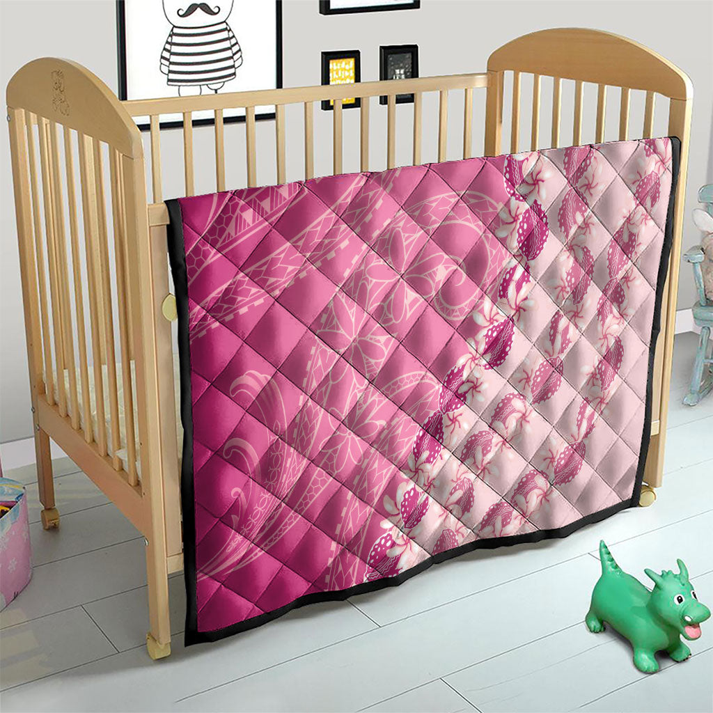 Heiva i Tahiti Quilt Tahitian Tiare Maori Cowrie Lei Pink