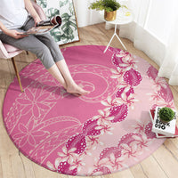 Heiva i Tahiti Round Carpet Tahitian Tiare Maori Cowrie Lei Pink