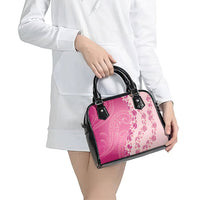 Heiva i Tahiti Shoulder Handbag Tahitian Tiare Maori Cowrie Lei Pink