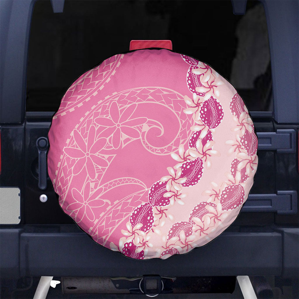 Heiva i Tahiti Spare Tire Cover Tahitian Tiare Maori Cowrie Lei Pink
