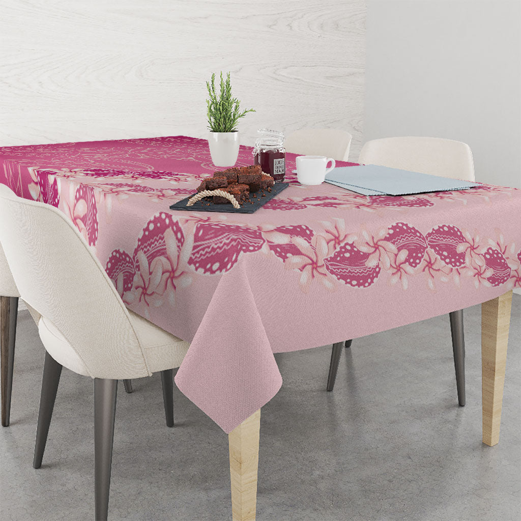 Heiva i Tahiti Tablecloth Tahitian Tiare Maori Cowrie Lei Pink