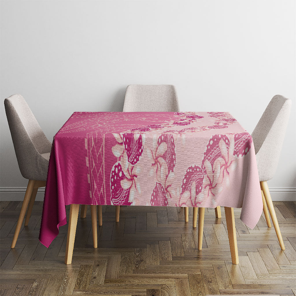 Heiva i Tahiti Tablecloth Tahitian Tiare Maori Cowrie Lei Pink
