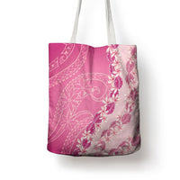 Heiva i Tahiti Tote Bag Tahitian Tiare Maori Cowrie Lei Pink