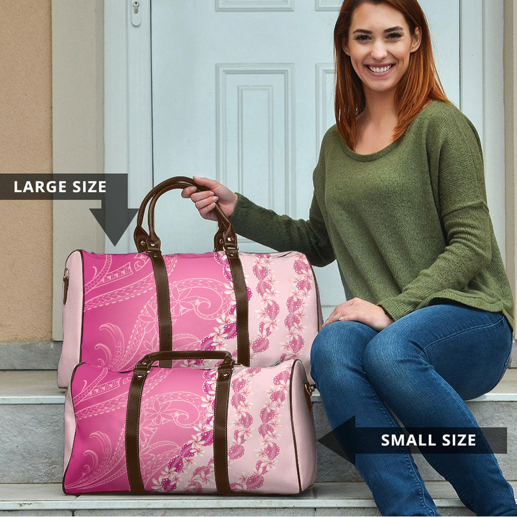 Heiva i Tahiti Travel Bag Tahitian Tiare Maori Cowrie Lei Pink