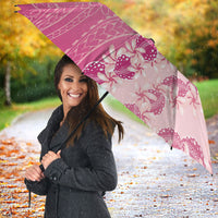 Heiva i Tahiti Umbrella Tahitian Tiare Maori Cowrie Lei Pink