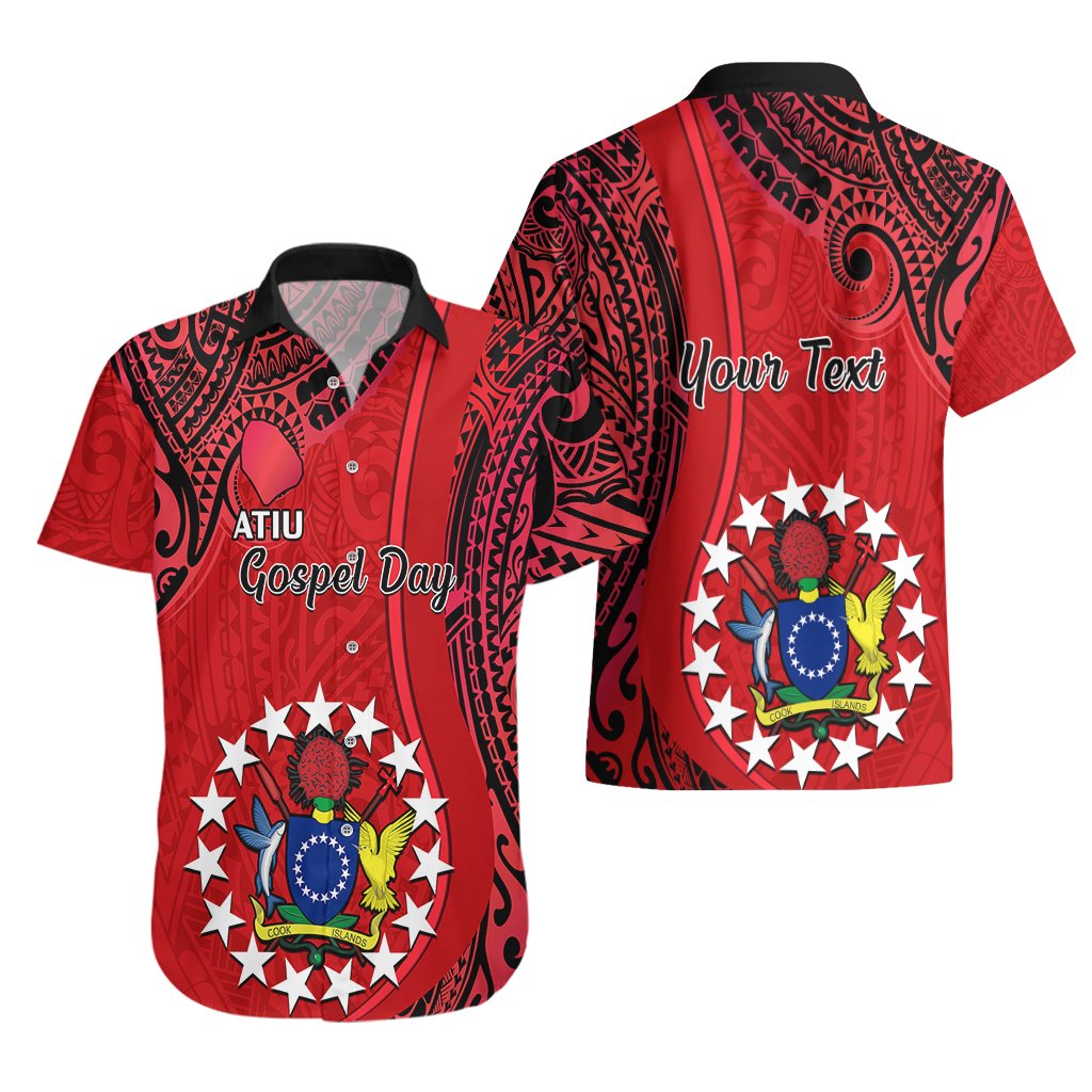 Personalised 20 July Atiu Island Gospel Day Hawaiian Shirt Cook Islands Tribal Pattern LT14 - Polynesian Pride