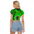 25 July Rarotonga Island Gospel Day Raglan Cropped T Shirt Cook Islands Tribal Pattern LT14 - Polynesian Pride