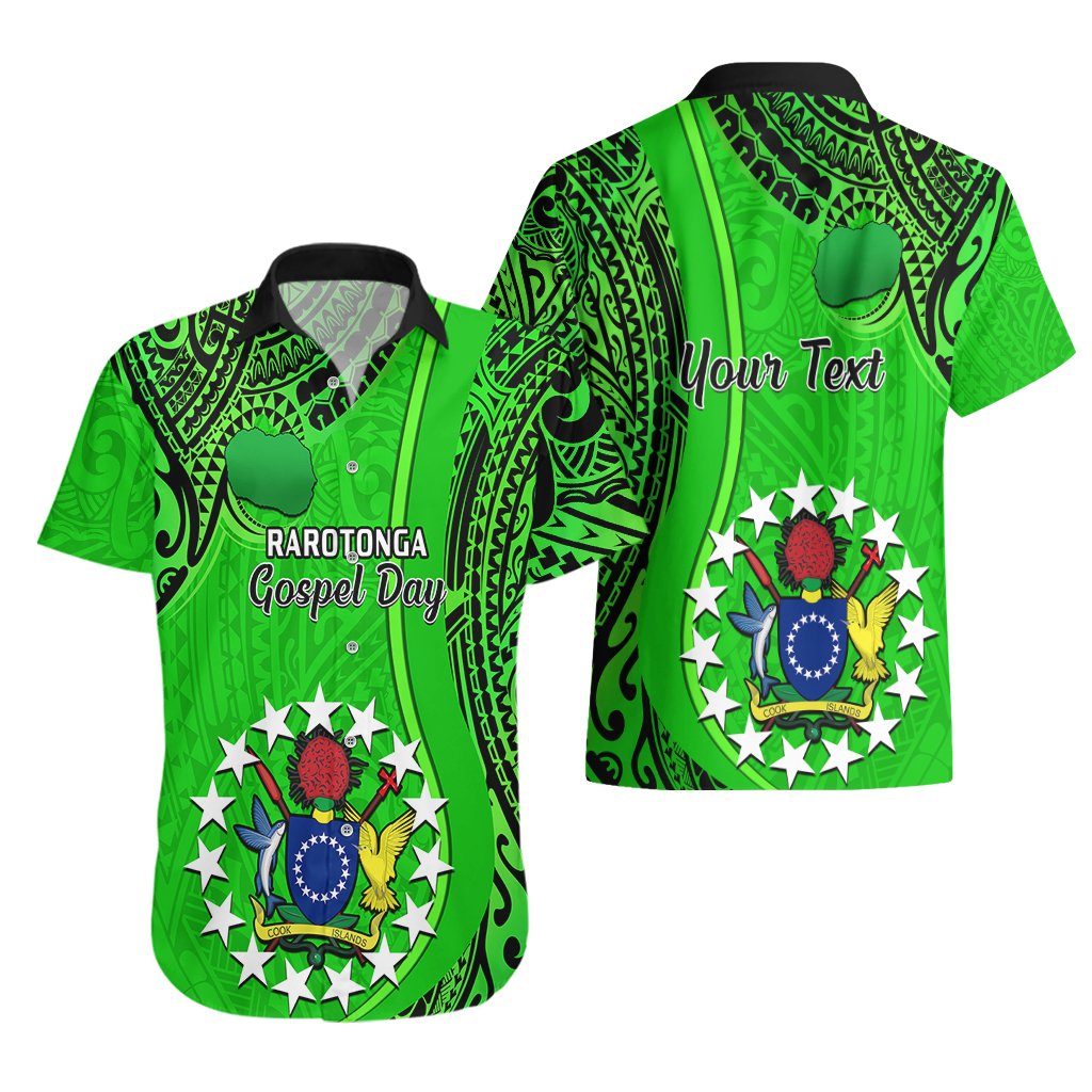 Personalised 25 July Rarotonga Island Gospel Day Hawaiian Shirt Cook Islands Tribal Pattern LT14 - Polynesian Pride