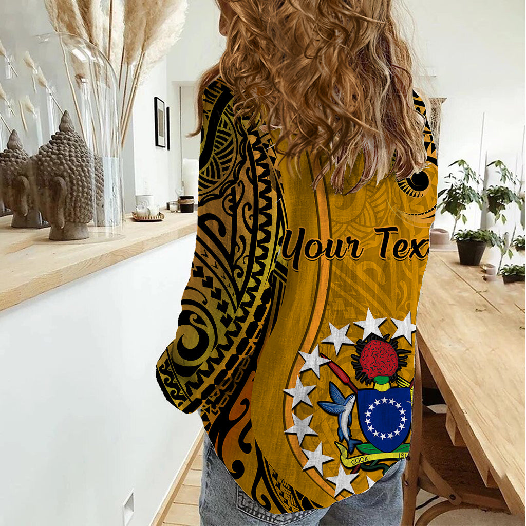 Personalised 8 August Manihiki Island Gospel Day Women Casual Shirt Cook Islands Tribal Pattern LT14 - Polynesian Pride