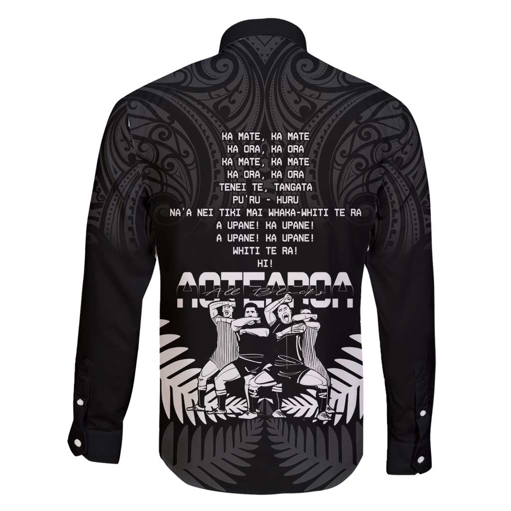 New Zealand Silver Fern Rugby Family Matching Off Shoulder Maxi Dress and Hawaiian Shirt Haka Dance With Aotearoa Maori Pattern LT14 - Polynesian Pride