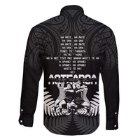 New Zealand Silver Fern Rugby Family Matching Off Shoulder Maxi Dress and Hawaiian Shirt Haka Dance With Aotearoa Maori Pattern LT14 - Polynesian Pride