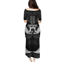 New Zealand Silver Fern Rugby Family Matching Puletasi and Hawaiian Shirt Haka Dance With Aotearoa Maori Pattern LT14 - Polynesian Pride