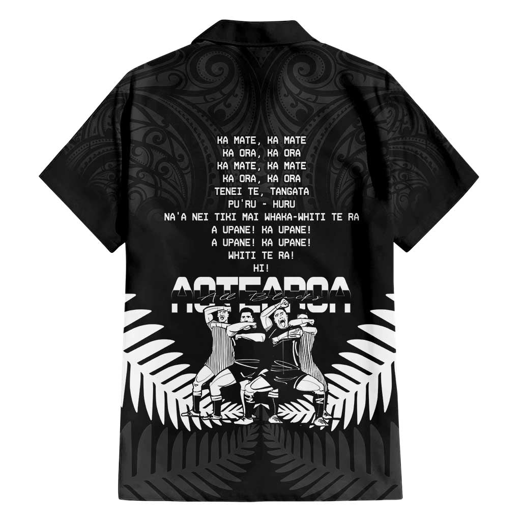 New Zealand Silver Fern Rugby Family Matching Short Sleeve Bodycon Dress and Hawaiian Shirt Haka Dance With Aotearoa Maori Pattern LT14 - Polynesian Pride