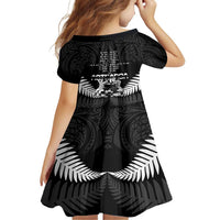 New Zealand Silver Fern Rugby Family Matching Summer Maxi Dress and Hawaiian Shirt Haka Dance With Aotearoa Maori Pattern LT14 - Polynesian Pride