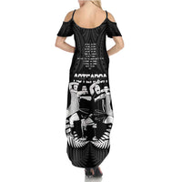 New Zealand Silver Fern Rugby Family Matching Summer Maxi Dress and Hawaiian Shirt Haka Dance With Aotearoa Maori Pattern LT14 - Polynesian Pride