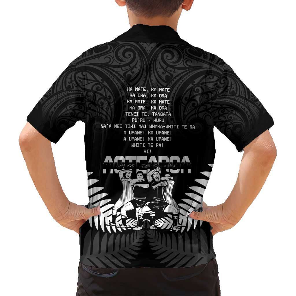 New Zealand Silver Fern Rugby Family Matching Tank Maxi Dress and Hawaiian Shirt Haka Dance With Aotearoa Maori Pattern LT14 - Polynesian Pride