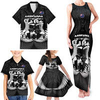 New Zealand Silver Fern Rugby Family Matching Tank Maxi Dress and Hawaiian Shirt Haka Dance With Aotearoa Maori Pattern LT14 - Polynesian Pride