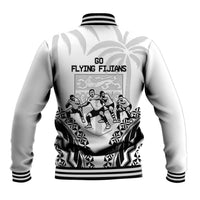 Fiji Tapa Rugby Baseball Jacket Cibi Dance With Fijian Pattern