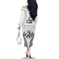 Fiji Tapa Rugby Family Matching Off The Shoulder Long Sleeve Dress and Hawaiian Shirt Cibi Dance With Fijian Pattern LT14 - Polynesian Pride