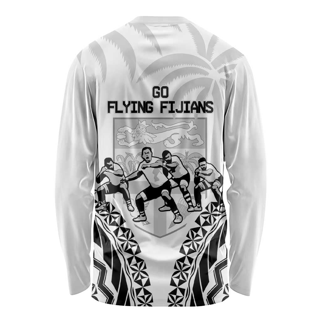 Fiji Tapa Rugby Long Sleeve Shirt Cibi Dance With Fijian Pattern