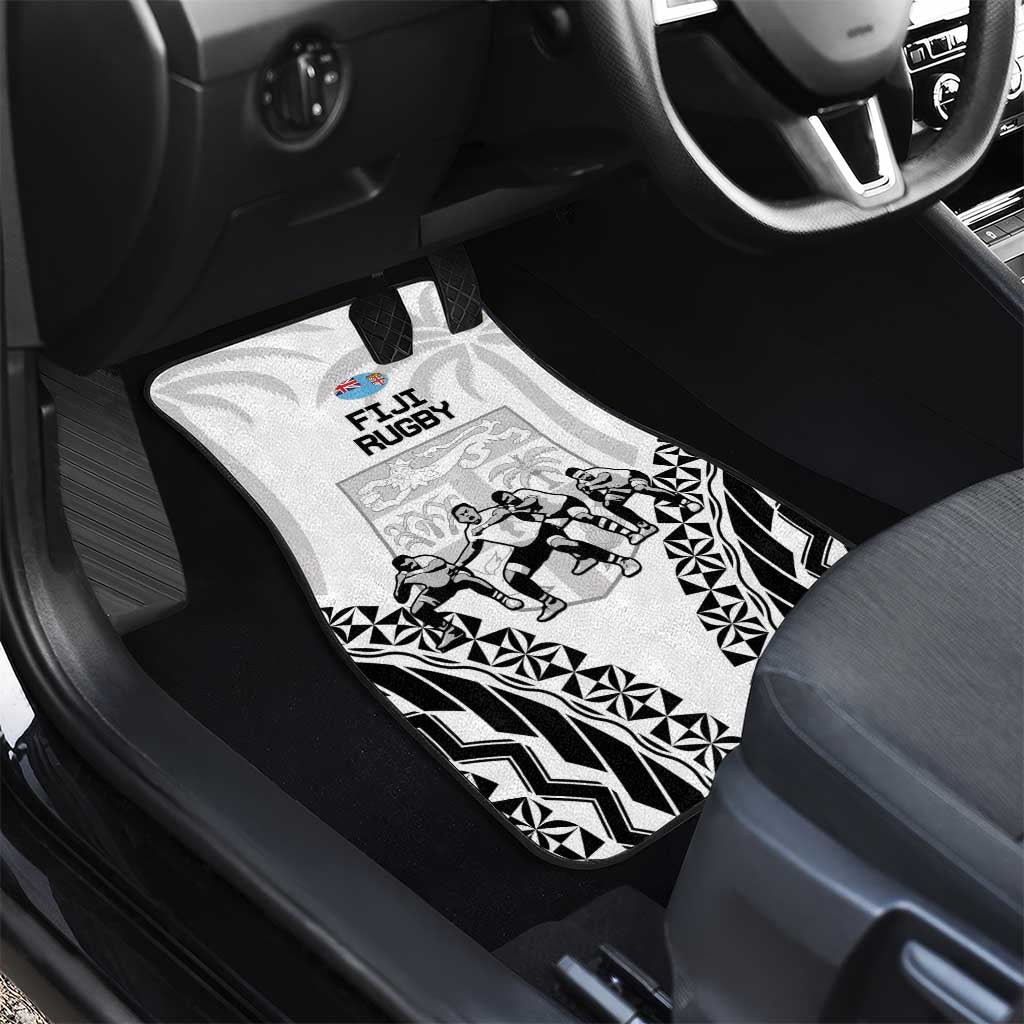 New Zealand And Fiji Tapa Rugby Car Mats Haka Dance Mix Cibi Dance Together