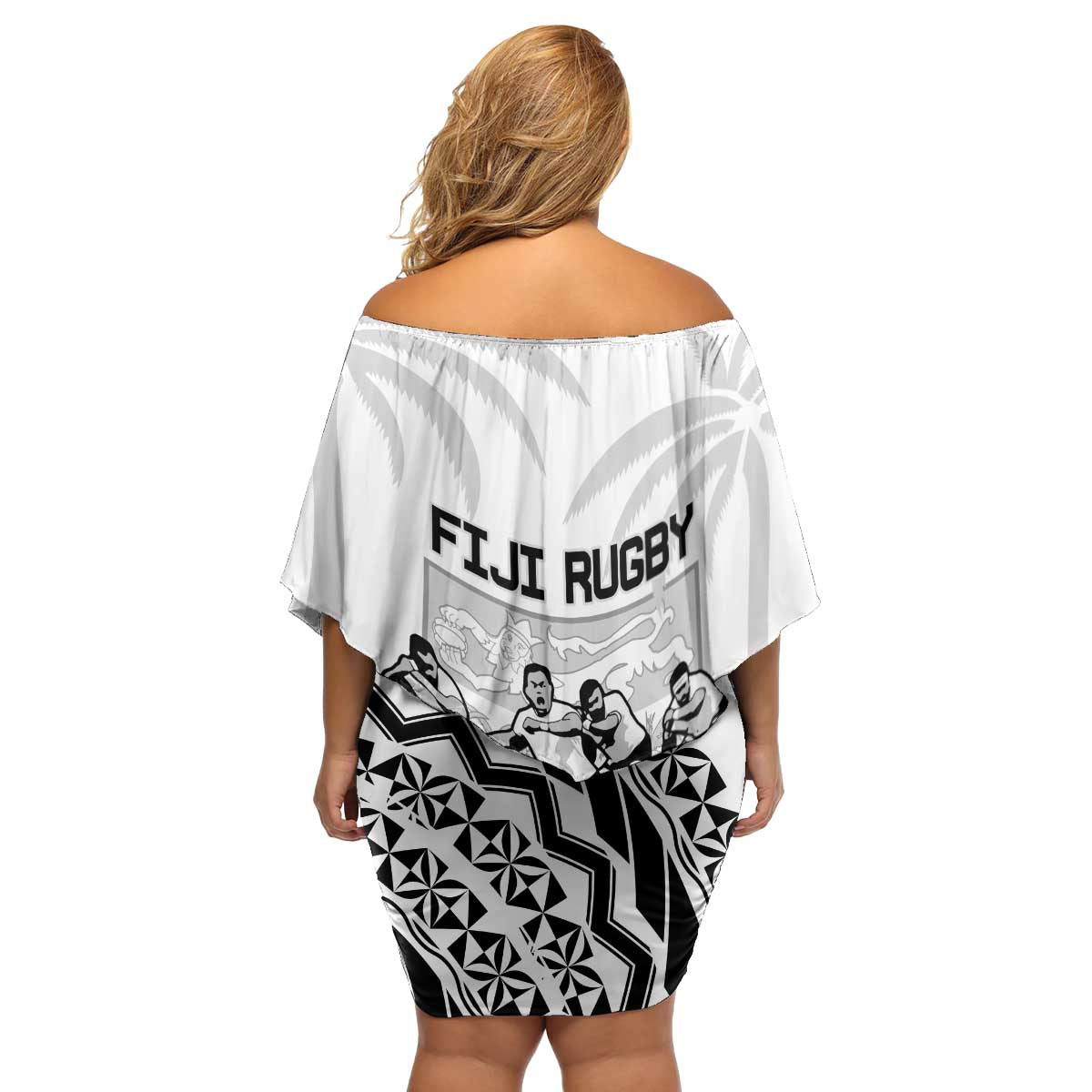 New Zealand And Fiji Tapa Rugby Family Matching Off Shoulder Short Dress and Hawaiian Shirt Haka Dance Mix Cibi Dance Together LT14 - Polynesian Pride