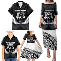 New Zealand And Fiji Tapa Rugby Family Matching Puletasi and Hawaiian Shirt Haka Dance Mix Cibi Dance Together LT14 - Polynesian Pride