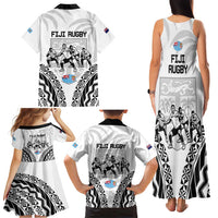 New Zealand And Fiji Tapa Rugby Family Matching Tank Maxi Dress and Hawaiian Shirt Haka Dance Mix Cibi Dance Together LT14 - Polynesian Pride