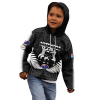 New Zealand And Fiji Tapa Rugby Kid Hoodie Haka Dance Mix Cibi Dance Together LT14 - Polynesian Pride