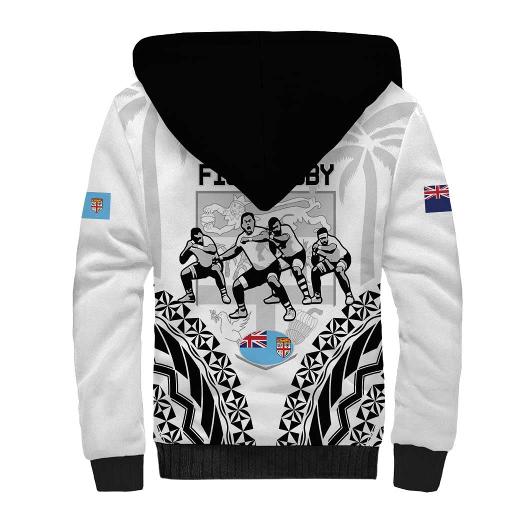 New Zealand And Fiji Tapa Rugby Sherpa Hoodie Haka Dance Mix Cibi Dance Together LT14 - Polynesian Pride