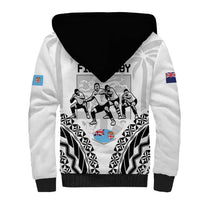 New Zealand And Fiji Tapa Rugby Sherpa Hoodie Haka Dance Mix Cibi Dance Together LT14 - Polynesian Pride