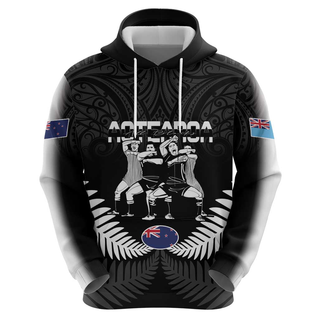 New Zealand And Fiji Tapa Rugby Zip Hoodie Haka Dance Mix Cibi Dance Together