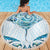 New Zealand Manta Ray Tattoo Beach Blanket Aotearoa Maori Haehae Paua Shell - Polynesian Pride