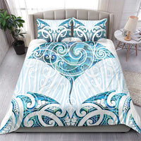 New Zealand Manta Ray Tattoo Bedding Set Aotearoa Maori Haehae Paua Shell LT14 - Polynesian Pride