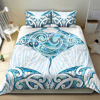 New Zealand Manta Ray Tattoo Bedding Set Aotearoa Maori Haehae Paua Shell LT14 - Polynesian Pride