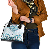 New Zealand Manta Ray Tattoo Shoulder Handbag Aotearoa Maori Haehae Paua Shell - Polynesian Pride
