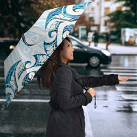 New Zealand Manta Ray Tattoo Umbrella Aotearoa Maori Haehae Paua Shell - Polynesian Pride