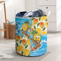 Aloha Hawaii Summer Laundry Basket Hawaiian Lei Surfing Mango Palaka Motifs