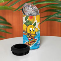 Aloha Hawaii Summer 4 in 1 Can Cooler Tumbler Hawaiian Lei Surfing Mango Palaka Motifs