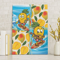 Aloha Hawaii Summer Canvas Wall Art Hawaiian Lei Surfing Mango Palaka Motifs