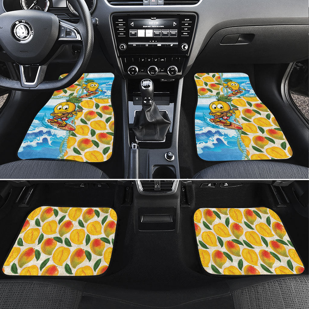 Aloha Hawaii Summer Car Mats Hawaiian Lei Surfing Mango Palaka Motifs