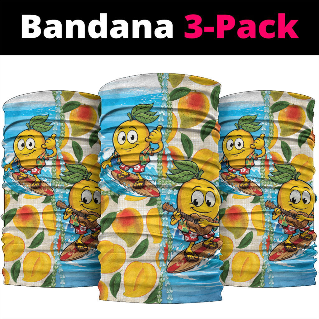Aloha Hawaii Summer Neck Gaiter Hawaiian Lei Surfing Mango Palaka Motifs