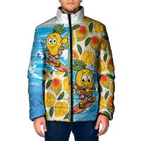 Aloha Hawaii Summer Padded Jacket Hawaiian Lei Surfing Mango Palaka Motifs