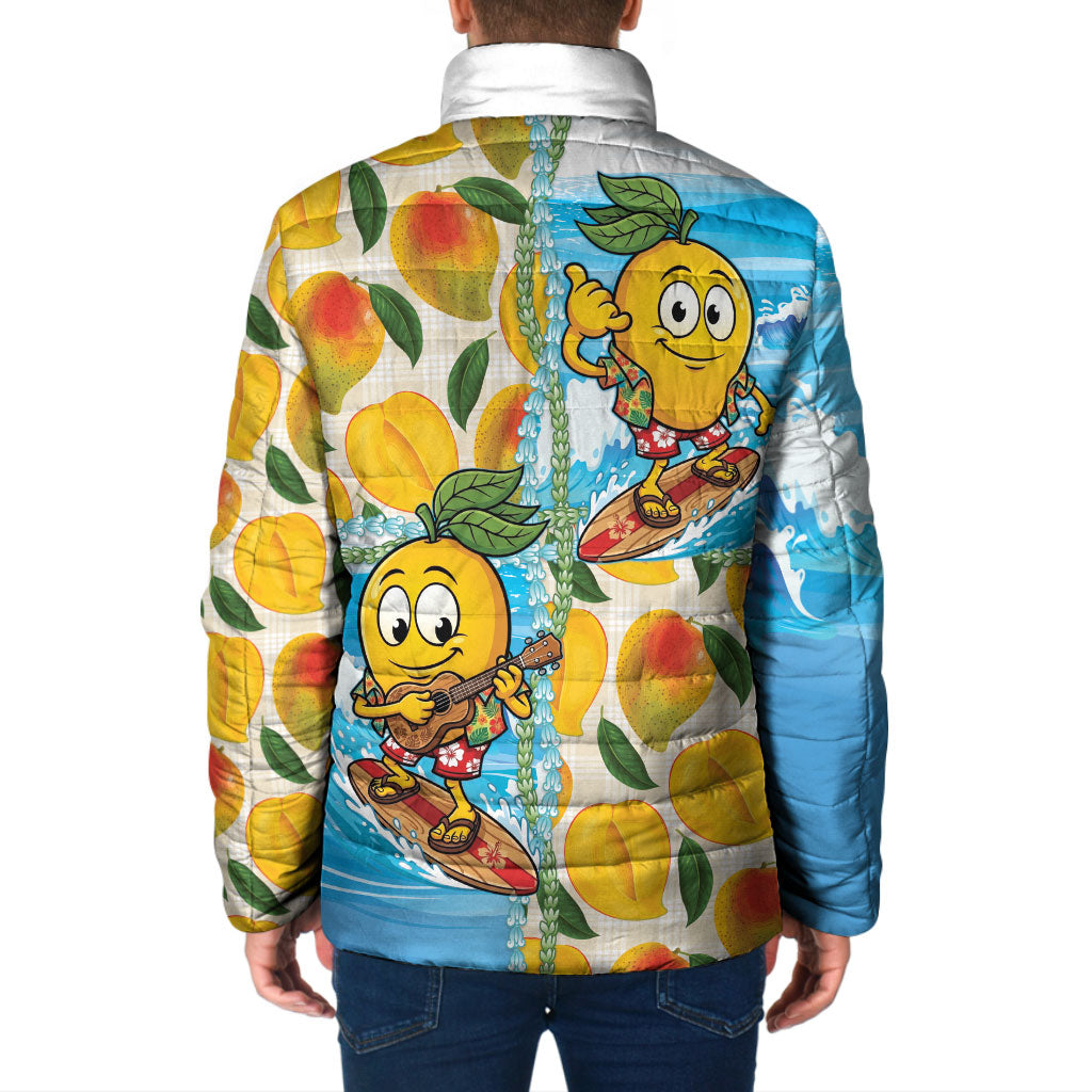 Aloha Hawaii Summer Padded Jacket Hawaiian Lei Surfing Mango Palaka Motifs